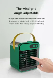 CoolEdge Portable Air Cooler 20 CoolEdge portable air cooler with rechargeable battery and USB power providing quiet cooling for desk and room use