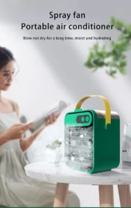 CoolEdge Portable Air Cooler 8 CoolEdge portable air cooler with rechargeable battery and USB power providing quiet cooling for desk and room use