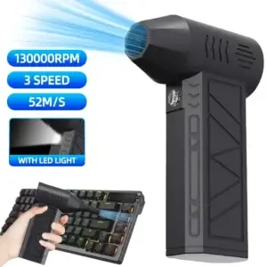 DusterX Pro Electric Air Duster 7 DusterX Pro electric air duster with high speed airflow and LED light cleaning keyboard and electronics with multiple nozzles