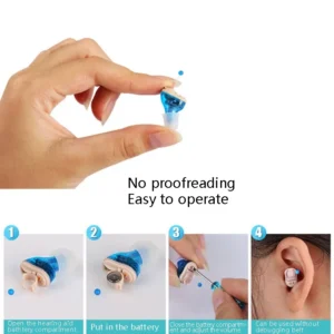 PicoBuds Pro Mini In-Ear Hearing Aid 10 PicoBuds Pro mini in ear hearing aid with adjustable amplification and silicone buds for clear sound and comfortable fit