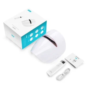 SkinRevive Pro LED face mask with red light therapy for acne treatment and skin rejuvenation with rechargeable controller