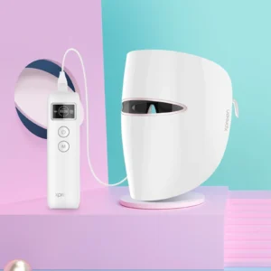 SkinRevive Pro LED face mask with red light therapy for acne treatment and skin rejuvenation with rechargeable controller