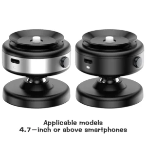 VacHold Pro vacuum car phone holder with strong suction grip and 360 rotation mounted on dashboard holding smartphone securely