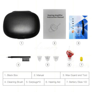 PicoBuds Pro Mini In-Ear Hearing Aid 16 PicoBuds Pro mini in ear hearing aid with adjustable amplification and silicone buds for clear sound and comfortable fit