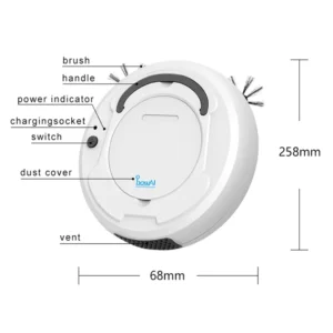 CleanRobot automatic robot vacuum cleaner with strong suction cleaning floor and navigating around obstacles in home