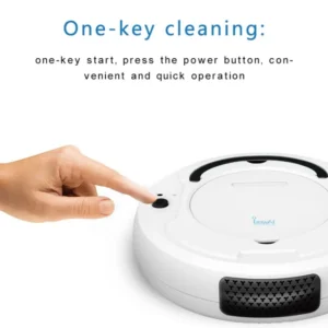 CleanRobot automatic robot vacuum cleaner with strong suction cleaning floor and navigating around obstacles in home