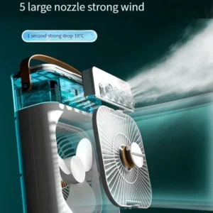 CoolTime portable air cooler with humidifier and quiet fan on desk providing fresh cooling airflow in home or office setting