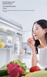FridgeSan Pro Refrigerator Deodorizer and Sterilizer 12 FridgeSan Pro refrigerator deodorizer and sterilizer keeping vegetables fresh and eliminating odors inside fridge