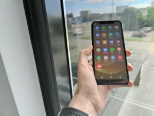 MaxPhone smartphone with large display, triple rear camera and dual SIM support.